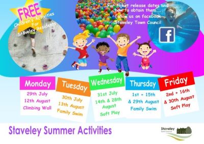 Staveley Summer Activities Advert