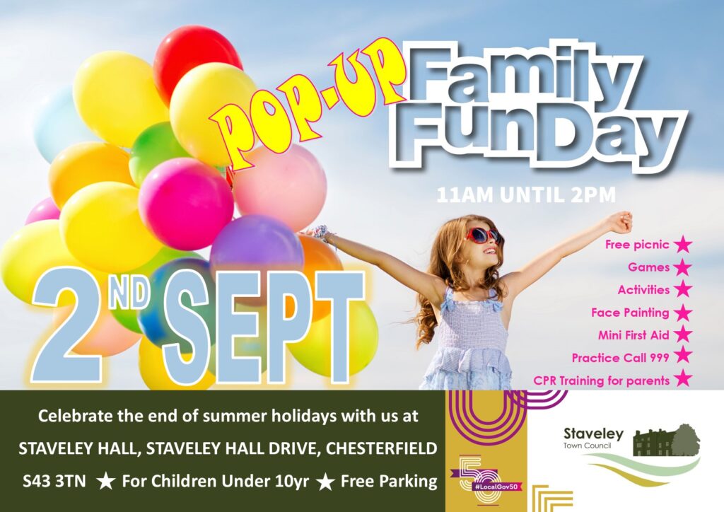 poster for pop up family fun day