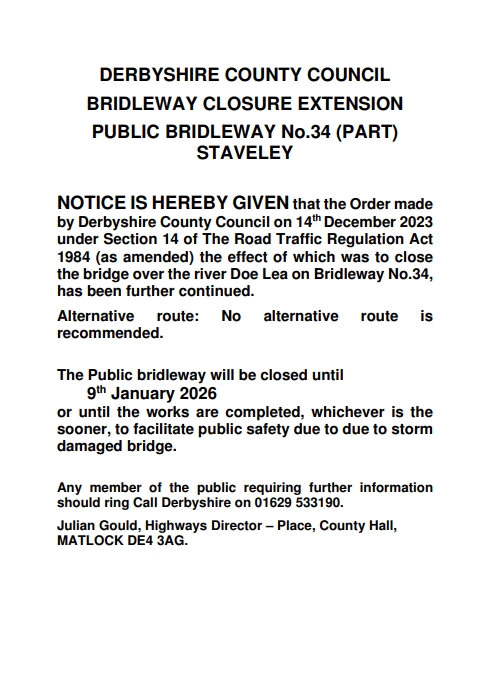 temporary closure to footpath no 34 document