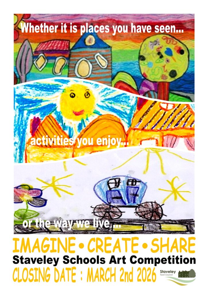 poster advertising the local schools art compettion
