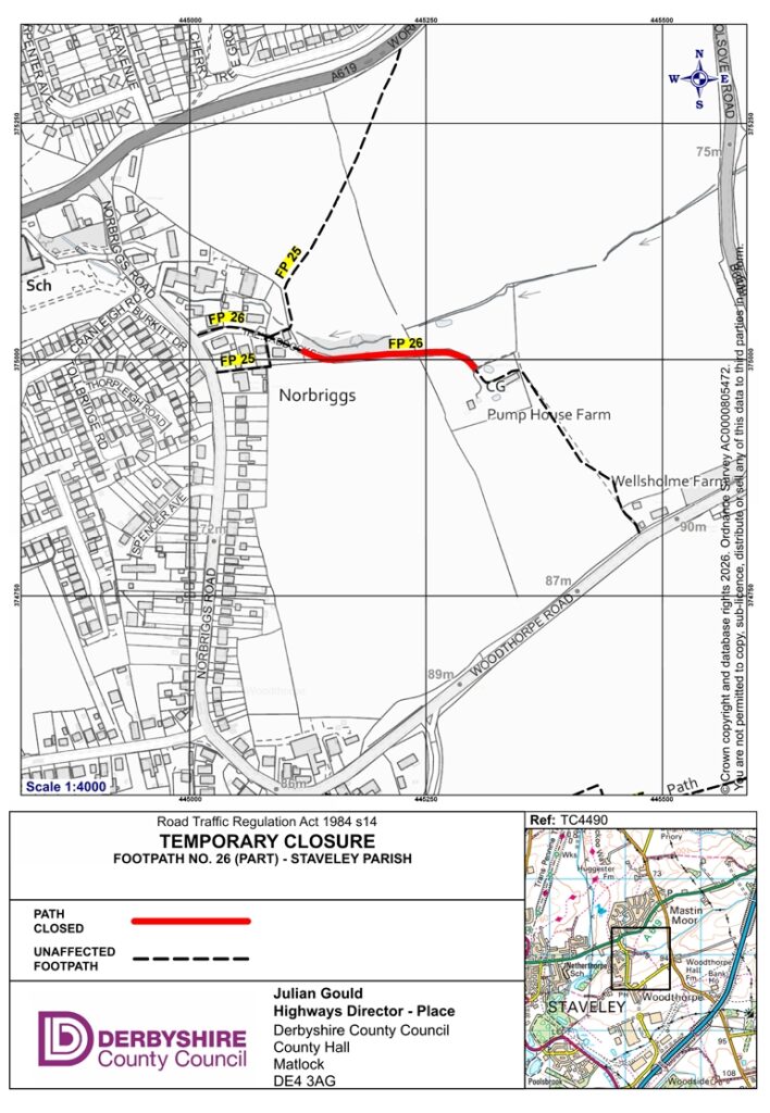 temporary footpath closure map
